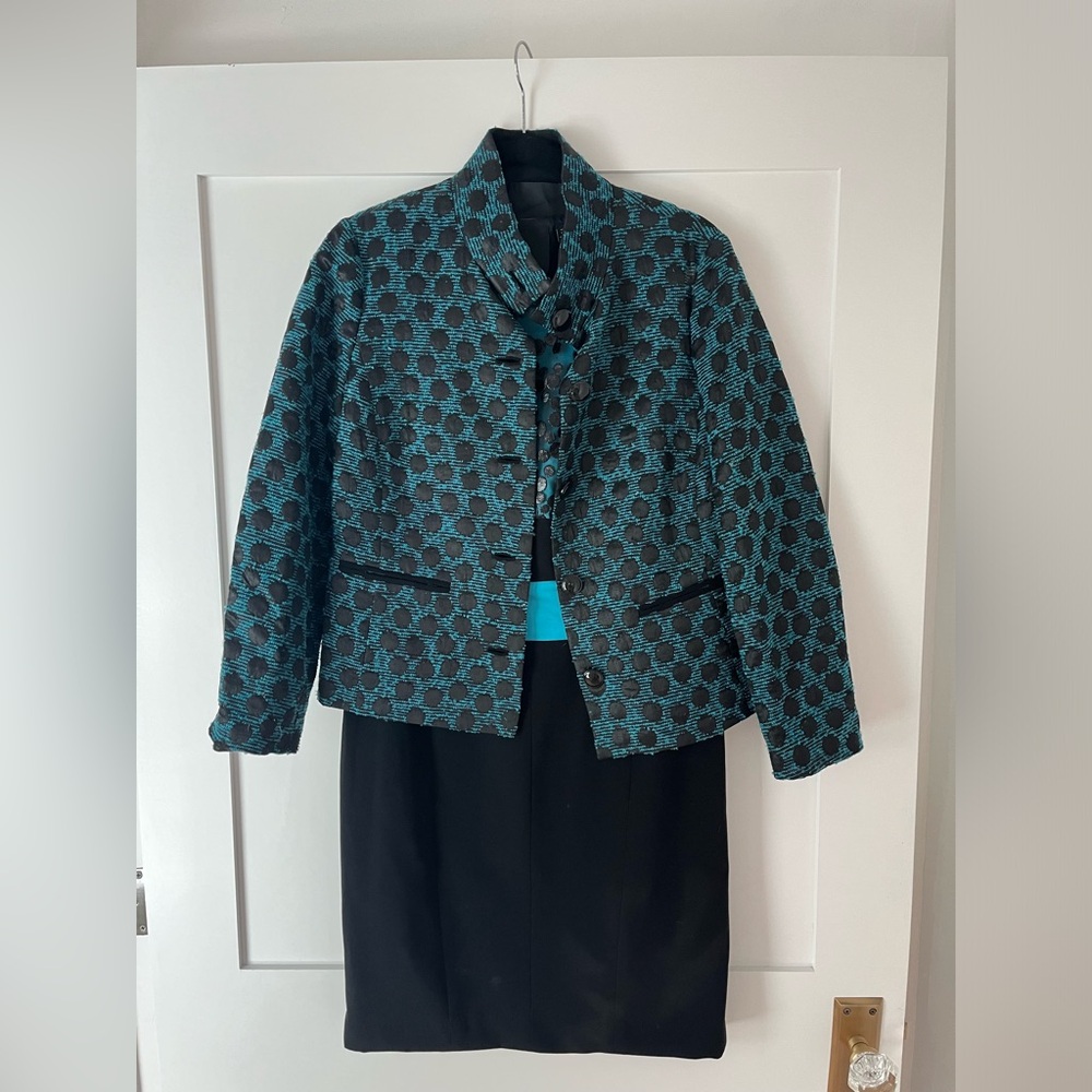 Carlisle Teal and Black Workdress and Jacket